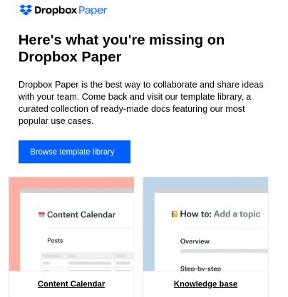 Email Marketing Campaign Examples: Dropbox